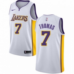 Mens Nike Los Angeles Lakers 7 Isaiah Thomas Swingman White NBA Jersey Association Edition 