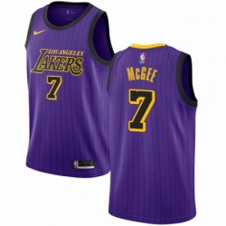 Mens Nike Los Angeles Lakers 7 JaVale McGee Swingman Purple NBA Jersey City Edition 