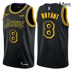 Mens Nike Los Angeles Lakers 8 Kobe Bryant Swingman Black City Edition NBA Jersey