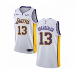 Womens Los Angeles Lakers 13 Wilt Chamberlain Authentic White Basketball Jersey Association Edition