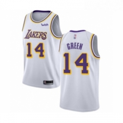 Womens Los Angeles Lakers 14 Danny Green Authentic White Basketball Jersey Association Edition 