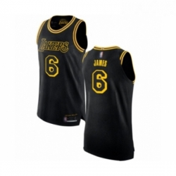 Womens Los Angeles Lakers 6 LeBron James Swingman Black Basketball Jersey City Edition 