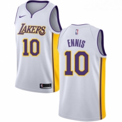 Womens Nike Los Angeles Lakers 10 Tyler Ennis Swingman White NBA Jersey Association Edition