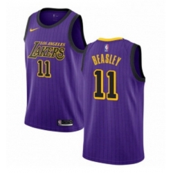 Womens Nike Los Angeles Lakers 11 Michael Beasley Swingman Purple NBA Jersey City Edition 