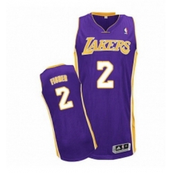 Youth Adidas Los Angeles Lakers 2 Derek Fisher Authentic Purple Road NBA Jersey 