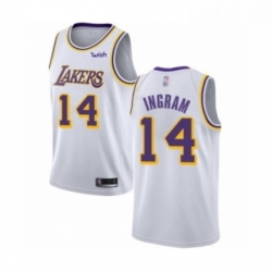 Youth Los Angeles Lakers 14 Brandon Ingram Swingman White Basketball Jerseys Association Edition