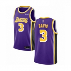 Youth Los Angeles Lakers 3 Anthony Davis Swingman Purple Basketball Jersey Statement Edition 