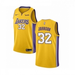 Youth Los Angeles Lakers 32 Magic Johnson Swingman Gold Home Basketball Jersey Icon Edition