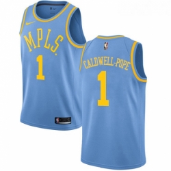 Youth Nike Los Angeles Lakers 1 Kentavious Caldwell Pope Authentic Blue Hardwood Classics NBA Jersey 