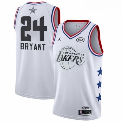 Youth Nike Los Angeles Lakers 24 Kobe Bryant White Basketball Jordan Swingman 2019 All Star Game Jersey