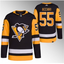 Men Pittsburgh Penguins 55 Noel Acciari Black Stitched Jersey