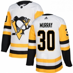 Mens Adidas Pittsburgh Penguins 30 Matt Murray Authentic White Away NHL Jersey 