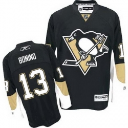 Penguins #13 Nick Bonino Black Home Stitched NHL Jersey