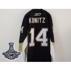 Penguins #14 Chris Kunitz Black 2017 Stanley Cup Finals Champions Stitched NHL Jersey