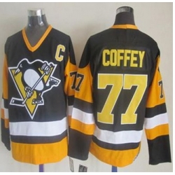 Pittsburgh Penguins #77 Paul Coffey Black CCM Throwback Stitched NHL Jersey