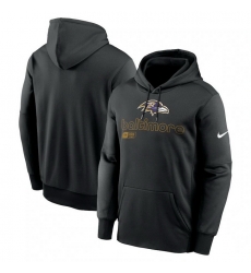 Men Nike Black Baltimore Ravens Performance Pullover Hoodie