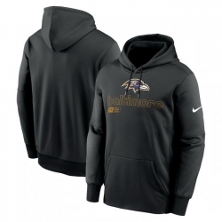 Men Nike Black Baltimore Ravens Performance Pullover Hoodie