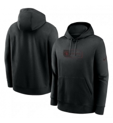 Men Nike Black San Francisco 49Ers Edge French Terry Club Pullover Hoodie