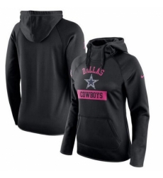 NFL Dallas Cowboys Nike Womens Breast Cancer Awareness Circuit Performance Pullover Hoodie Black