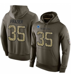 NFL Nike Dallas Cowboys 35 Kavon Frazier Green Salute To Service Mens Pullover Hoodie