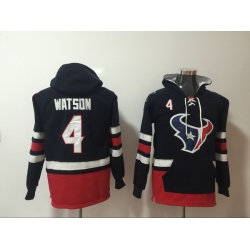 Men Nike Houston Texans Deshaun Watson 4 NFL Winter Thick Hoodie