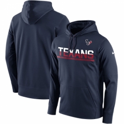 NFL Mens Houston Texans Nike Navy Sideline Circuit Pullover Performance Hoodie