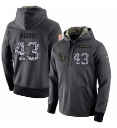 NFL Mens Nike Houston Texans 43 Corey Moore Stitched Black Anthracite Salute to Service Player Performance Hoodie