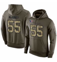 NFL Nike Houston Texans 55 Benardrick McKinney Green Salute To Service Mens Pullover Hoodie