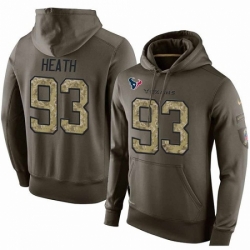 NFL Nike Houston Texans 93 Joel Heath Green Salute To Service Mens Pullover Hoodie