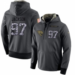 NFL Mens Nike Jacksonville Jaguars 97 Malik Jackson Stitched Black Anthracite Salute to Service Player Performance Hoodie