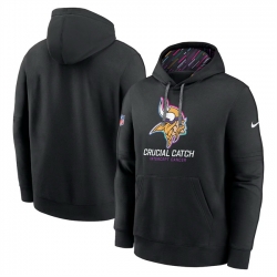 Men Minnesota Vikings Black 2024 Crucial Catch Club Pullover Hoodie