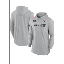 Men Eagles Gray Hoodie 24Z85