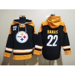 NFL Men Pittsburgh Steelers 22 Najee Harris Stitched Hoodie