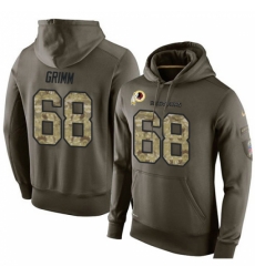 NFL Nike Washington Redskins 68 Russ Grimm Green Salute To Service Mens Pullover Hoodie