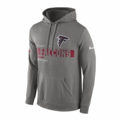 NFL Mens Atlanta Falcons Nike Heathered Gray Super Bowl LI Bound Team Travel Circuit Performance Pullover Hoodie