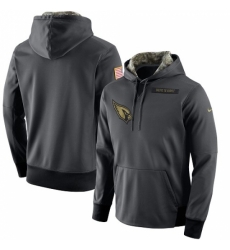 NFL Mens Arizona Cardinals Nike Anthracite Salute to Service Player Performance Hoodie