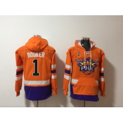 Men's Phoenix Suns #1 Devin Booker Ｏrange Pullover Hoodie