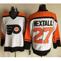 Flyers #27 Ron Hextall WhiteBlack CCM Throwback Stitched NHL Jersey