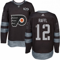 Mens Adidas Philadelphia Flyers 12 Michael Raffl Premier Black 1917 2017 100th Anniversary NHL Jersey 