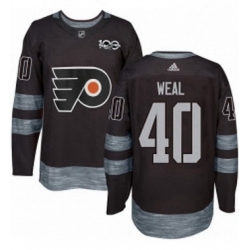 Mens Adidas Philadelphia Flyers 40 Jordan Weal Authentic Black 1917 2017 100th Anniversary NHL Jersey 