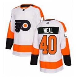 Mens Adidas Philadelphia Flyers 40 Jordan Weal Authentic White Away NHL Jersey 