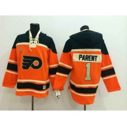 nhl jerseys philadelphia flyers #1 parent orange-black[pullover hooded sweatshirt]