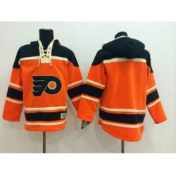 nhl jerseys philadelphia flyers blank orange-black[pullover hooded sweatshirt]