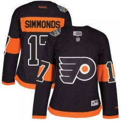 Flyers #17 Wayne Simmonds Black 2017 Stadium Series Womens Stitched NHL Jersey