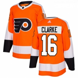 Youth Adidas Philadelphia Flyers 16 Bobby Clarke Authentic Orange Home NHL Jersey 