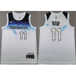 Men Minnesota Timberwolves 11 Naz Reid White 2024 City Edition Stitched Jersey