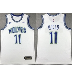 Men Minnesota Timberwolves 11 Naz Reid White City Edition Stitched Jersey