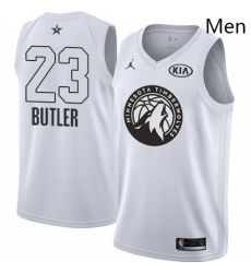 Mens Nike Jordan Minnesota Timberwolves 23 Jimmy Butler Swingman White 2018 All Star Game NBA Jersey 