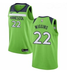 Mens Nike Minnesota Timberwolves 22 Andrew Wiggins Authentic Green NBA Jersey Statement Edition