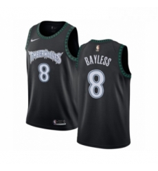 Mens Nike Minnesota Timberwolves 8 Jerryd Bayless Authentic Black Hardwood Classics Jersey 